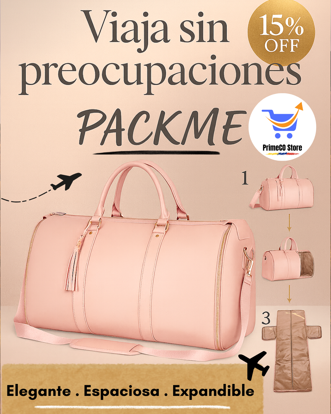 PACK ME - Bolso Expandible/Plegable
