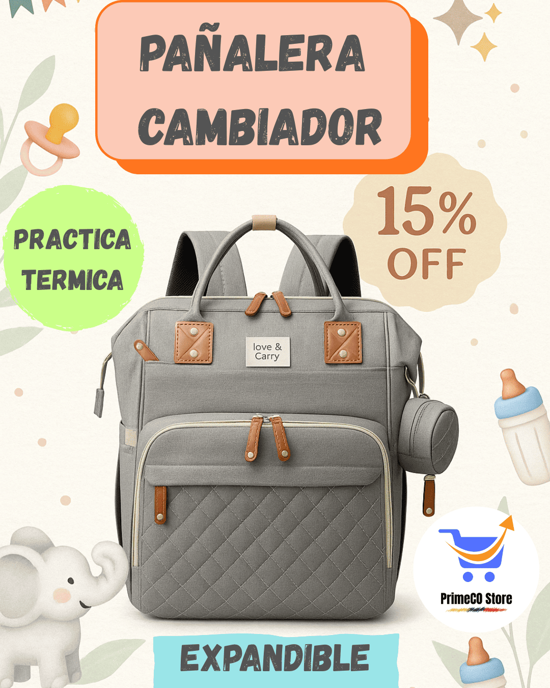 Pañalera Cambiador