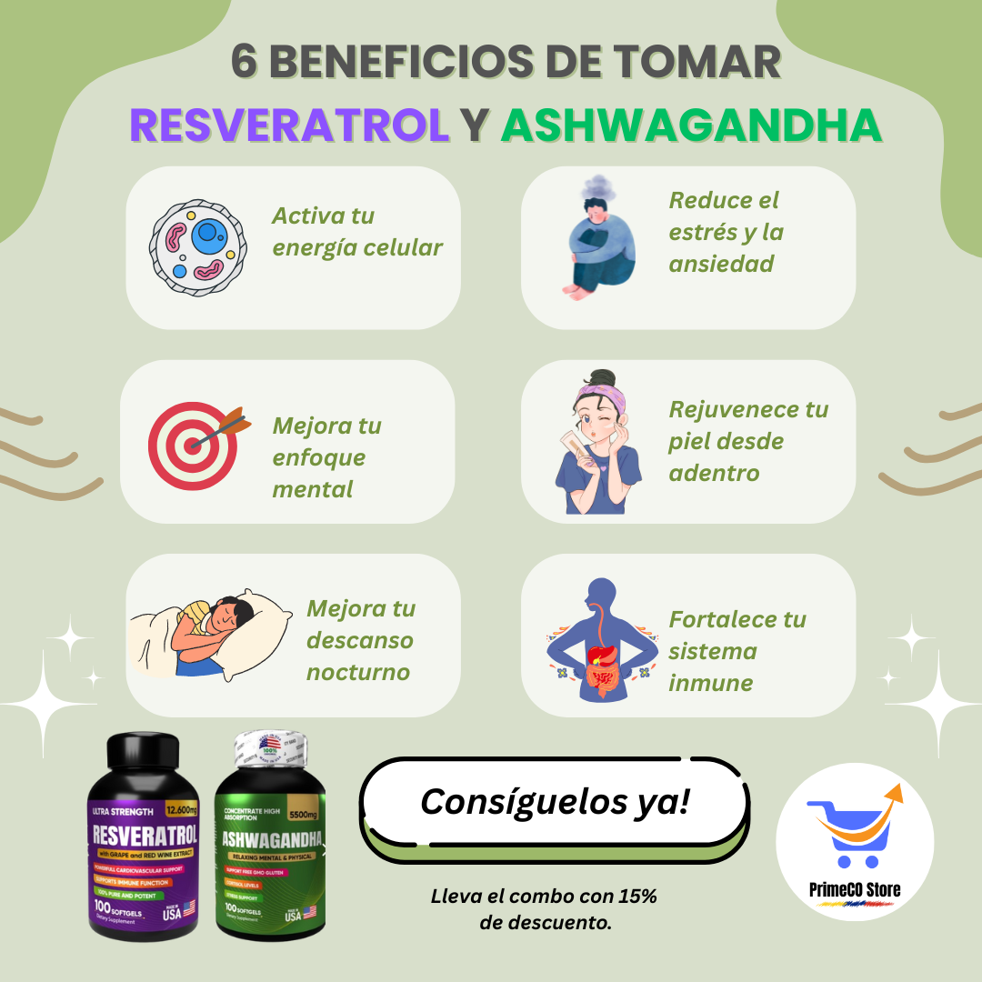 Combo Mente & Cuerpo™ – Resveratrol + Ashwagandha