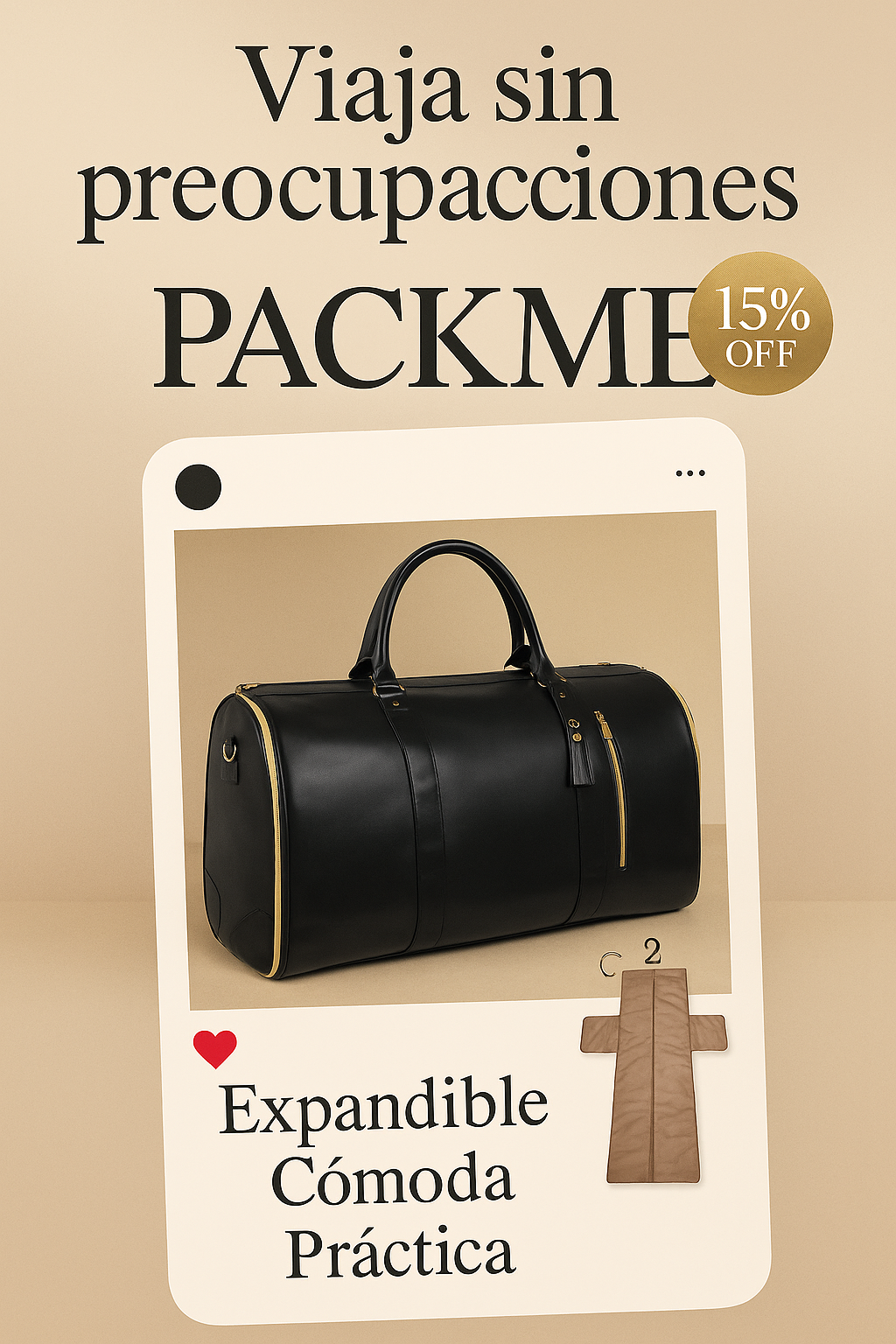 PACK ME - Bolso Expandible/Plegable