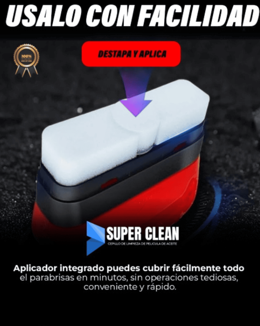 Super Clean™ - Vidrio limpio en 10 segundos, sin marcas, sin rayones