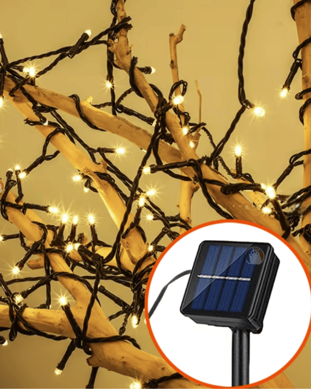 EcoLuz Multicolor - Luces navideñas (Panel Solar)