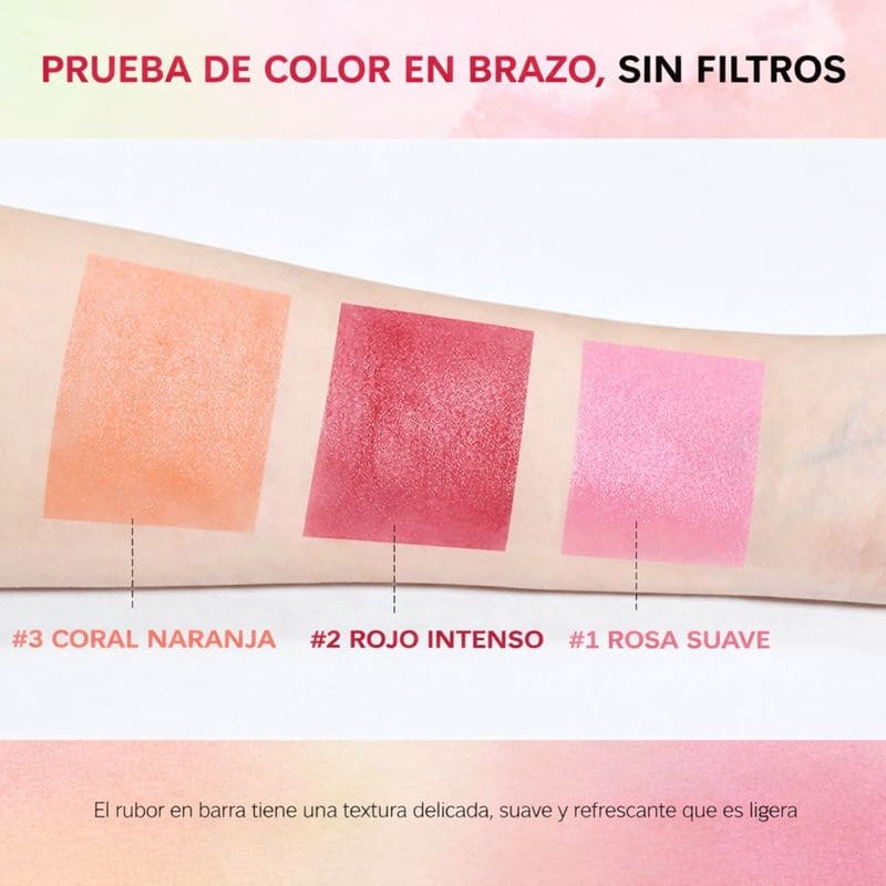 On The Go Blush: Labial+Rubor+Sombra TODO en 1, para un Look Natural y Radiante ⭐