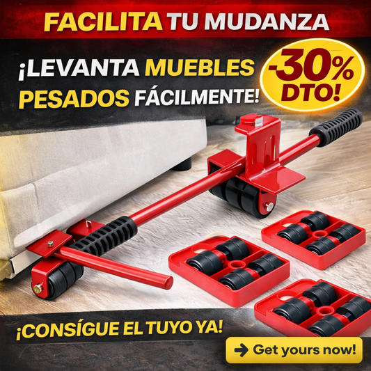 DeslizaMax™ - Carrito de Carga Ergonómico 360° - Protege tu Espalda y Muebles