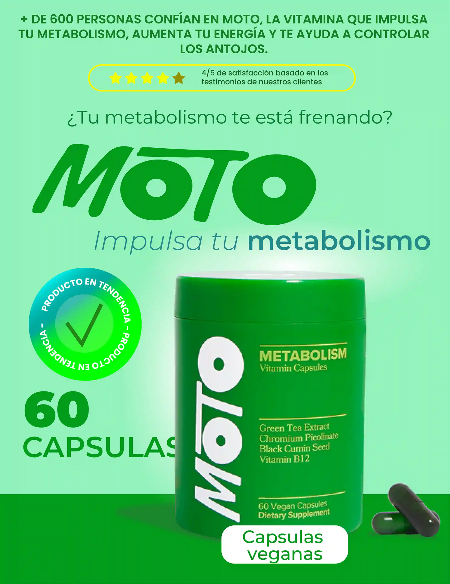 MOTO - Activa tu metabolismo. Mantén tu energía constante.
